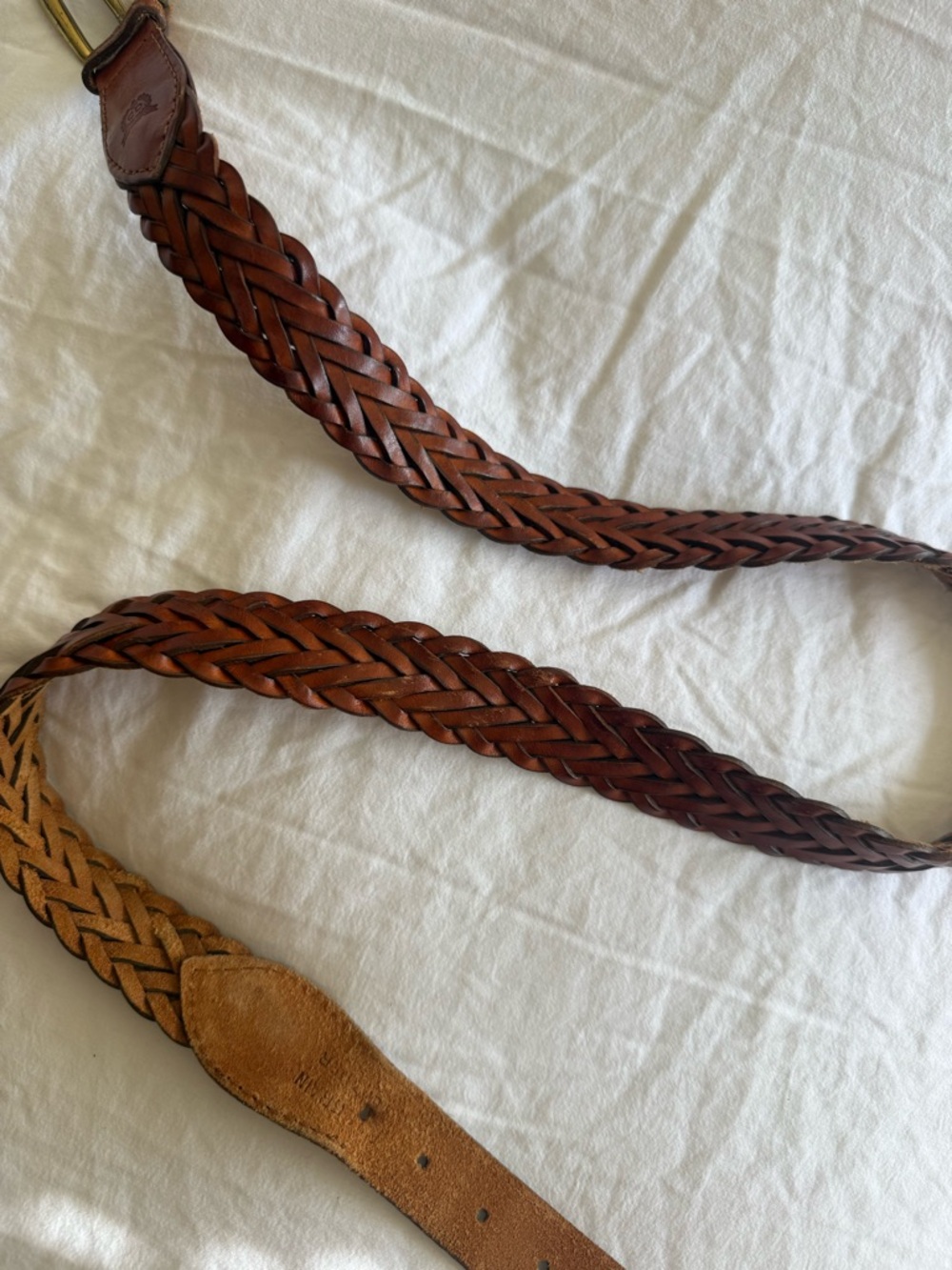 Christian Dior Vintage Braided Leather Belt - Tan and Brown - Picture 7 of 14